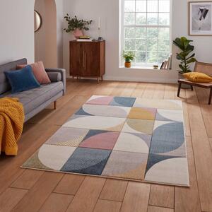 Matrix FE663 Modern Geometric 80cm x 150cm Rug Multi