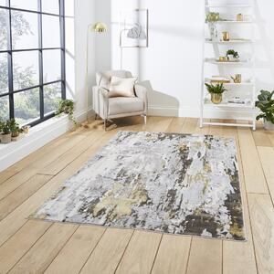 Apollo GR580 Modern Abstract Rug Grey Gold