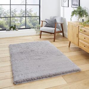 Super Teddy Plain Shaggy Rug Grey