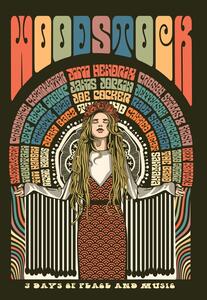 Art Print Woodstock Festival Poster, Retrodrome