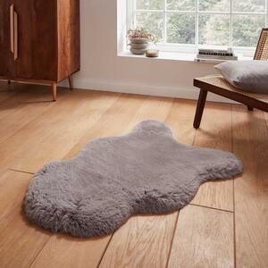 Super Teddy Single Faux Sheepskin 60cm x 90cm Rug Grey