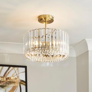 Crus 3 Light Semi Flush Ceiling Light