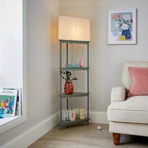 Remi Shelved Corner Floor Lamp