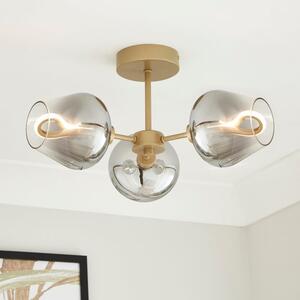 Aurora 3 Light Semi Flush LED Ceiling Light