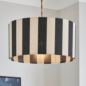 Beatrice Stripe Shallow Drum Lamp Shade