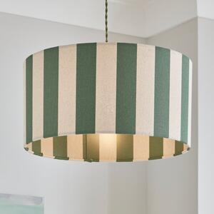 Beatrice Stripe Shallow Drum Lamp Shade