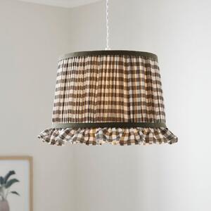 Carys Frilled Gingham Drum Lamp Shade