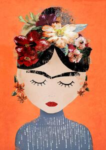 Illustration Frida (Orange Version), Treechild, (30 x 40 cm)