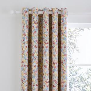 Hannah Retro Ditsy Blackout Eyelet Curtains