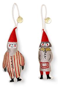 Ferm LIVING Elf pair Christmas decoration 13.5 cm 2-pack Striped