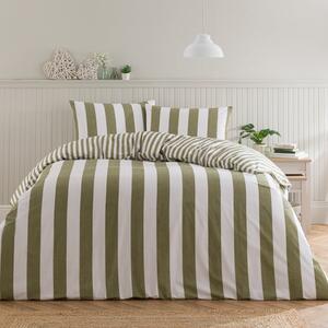 Kent Broad Stripe Cotton Duvet Cover & Pillowcase Set