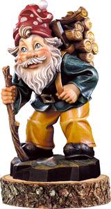 Gnome wood bearer wooden pedestal