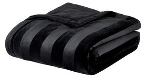 Style Sisters Velvet Stripe Bedspread Black