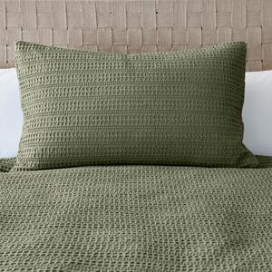Amberley Waffle Standard Pillowcase Olive (Green)