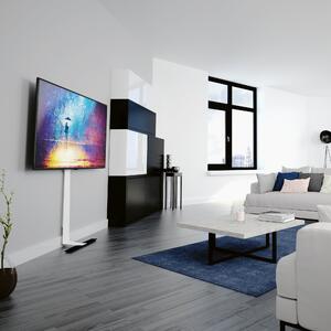 AVF Against the Wall TV Floor Mount for TVs up to 80 Black and white