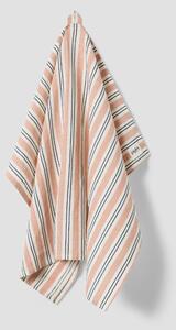 Warm Clay Somerley Stripe Linen Blend Tea Towel | 50 x 70cm | Piglet in Bed