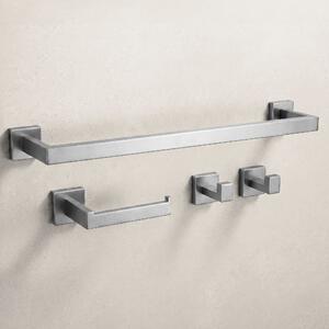 Bathroom Accessories Set Rio Brush Nickel 4 Pieces