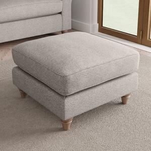 Rosa Soft Chenille Footstool Soft Chenille Grey