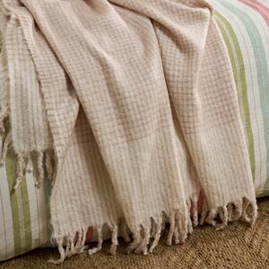 Laura Ashley Lyngate 130cm x 170cm Throw Plaster Pink