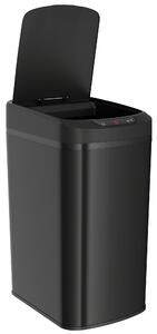 HOMCOM 12L Sensor Bin, Automatic Touchless Motion Sensor Kitchen Bin with Fingerprint Resistant Stainless Steel, Black
