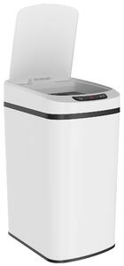 HOMCOM 12L Sensor Bin, Automatic Touchless Motion Sensor Kitchen Bin with Fingerprint Resistant Stainless Steel, White