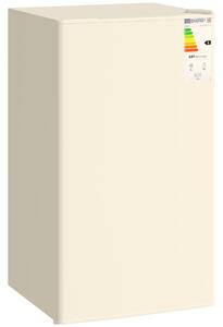 HOMCOM 91 Litre Freestanding Under Counter Fridge Freezer, Small Fridge with Chiller Box, Adjustable Thermostat, 47.5cm Wide, Beige