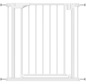 PawHut Baby Gate, Pet Safety Gate Pressure Fit, 76-82cm Wide with Two-Way Open, One-Hand Opening