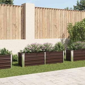 Garden Raised Bed Brown 160x40x45 cm Galvanised Steel