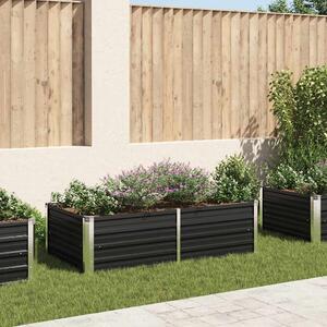 Raised Garden Bed 160x80x45 cm Galvanised Steel Anthracite