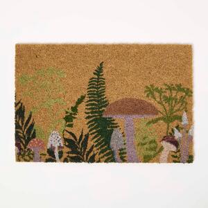 Homescapes Mushroom Indoor Outdoor Coir Doormat 60x40 cm