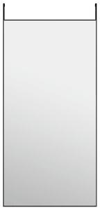 Door Mirror Black 50x100 cm Glass and Aluminium