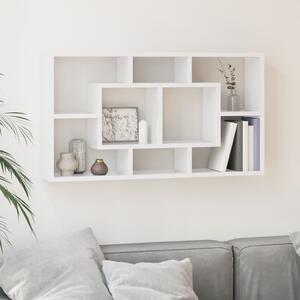 Wall Display Shelf 8 Compartments High Gloss White