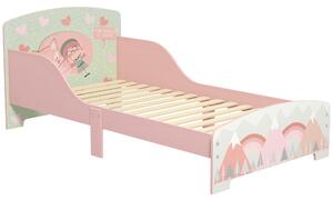 ZONEKIZ Toddler Bed Frame, Kids Bedroom Furniture for Ages 3-6 Years, Pink Aosom UK