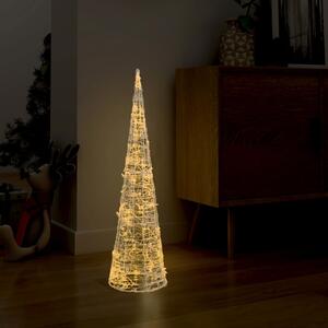 Acrylic Decorative Pyramid LED Light Cone Warm White 90 cm