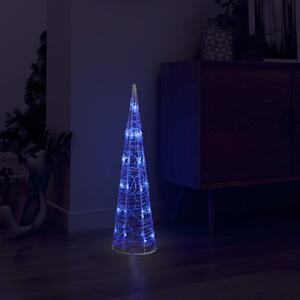 Acrylic Decorative Pyramid LED Light Cone Blue 60 cm