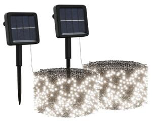 Solar Fairy Lights 2 pcs 2x200 LED Cold White Indoor Outdoor