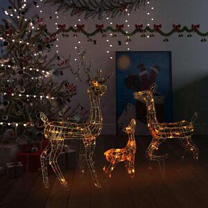 Acrylic Reindeer Family Christmas Decoration 300 LED Colourful