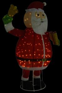 Decorative Christmas Santa Claus Figure LED Luxury Fabric 180 cm