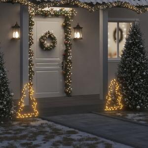 Christmas Light Decoration with Spikes Tree 80 LEDs 60 cm