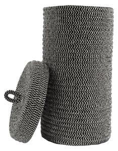 Homebase Edit Cotton Rope Toilet Roll Holder - Black & White