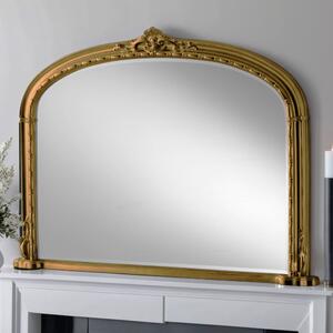 Yearn Victoria Arched Overmantel Wall Mirror Gold