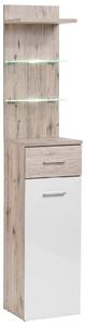 Deland Wooden Hallway Cabinet With 1 Door 1 Drawer In White Oak