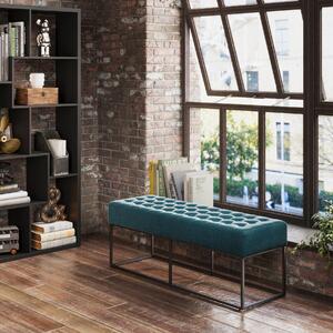 Boden Dining Bench, Chenille Blue