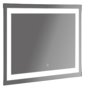 Kleankin 80x60cm LED Bathroom Mirror Wall Mounted Vanity Light Illuminated w/ Touch Switch Accessories Home Furnishings