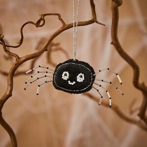 Beaded Spider Hanging Decoration Black