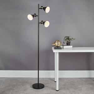 Balham 3 Light Floor Lamp - Black & Brass