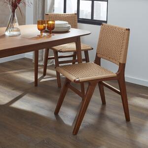Cordella Dining Chair, Oak Dark Stained Wood