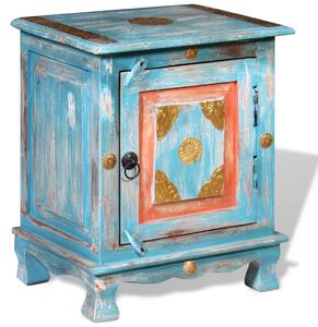 Nightstand Solid Mango Wood Blue