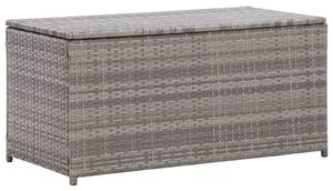 Garden Storage Box Poly Rattan 100x50x50 cm Grey