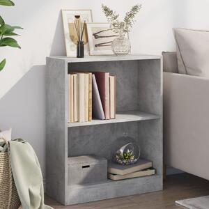 Bookshelf Concrete Grey 60x24x76 cm Engineered Wood